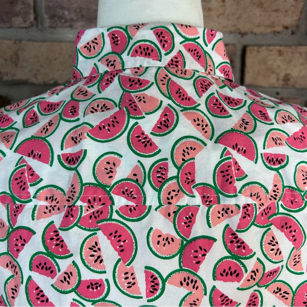J. CREW Watermelon Print Fitted Button Down Shirt 42 - Picture 5 of 11